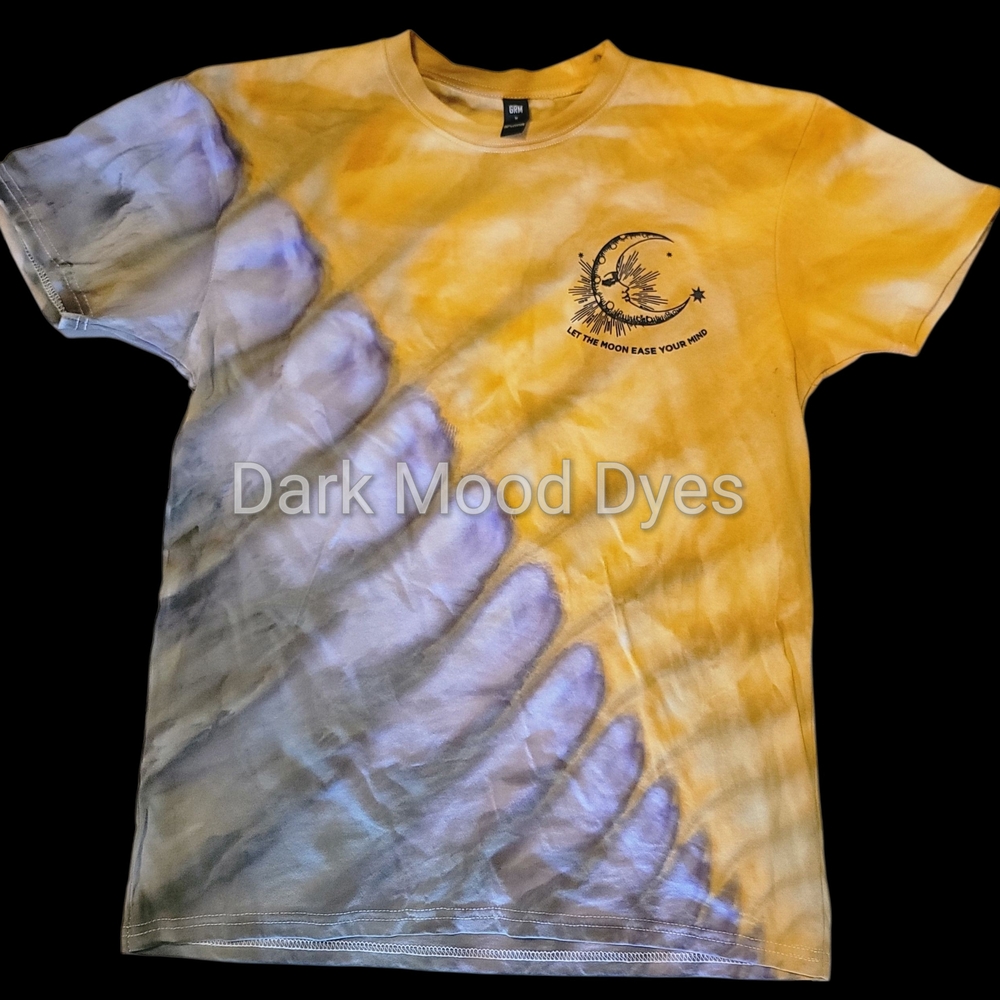 Yellow and Purple Tie-Dye Men's Shirt